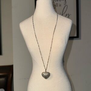 Heart Locked Necklace Stamped 925